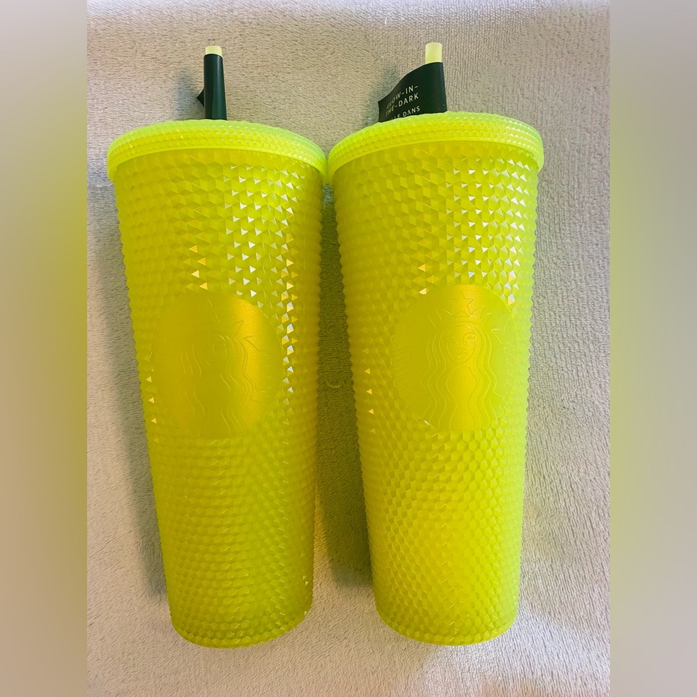 Starbucks 2022, Glow-in-the-Dark Textured  Tumbler 24 ounce each lot of 2.